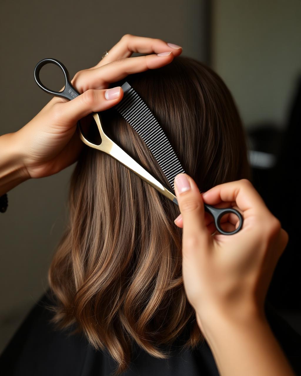 Stylist aan het werk